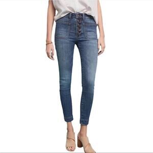 Pilcro and the Letterpress Anthropologie Womens High Rise Denim Leggings 25
